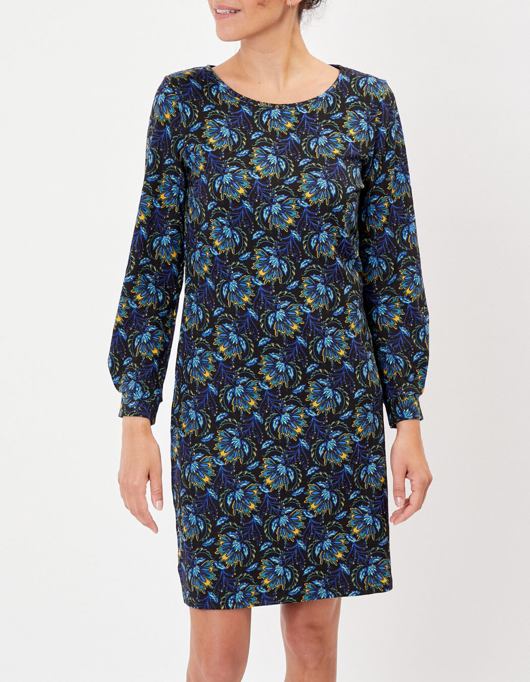 Robe fluide droite maille imprimé La Fiancée