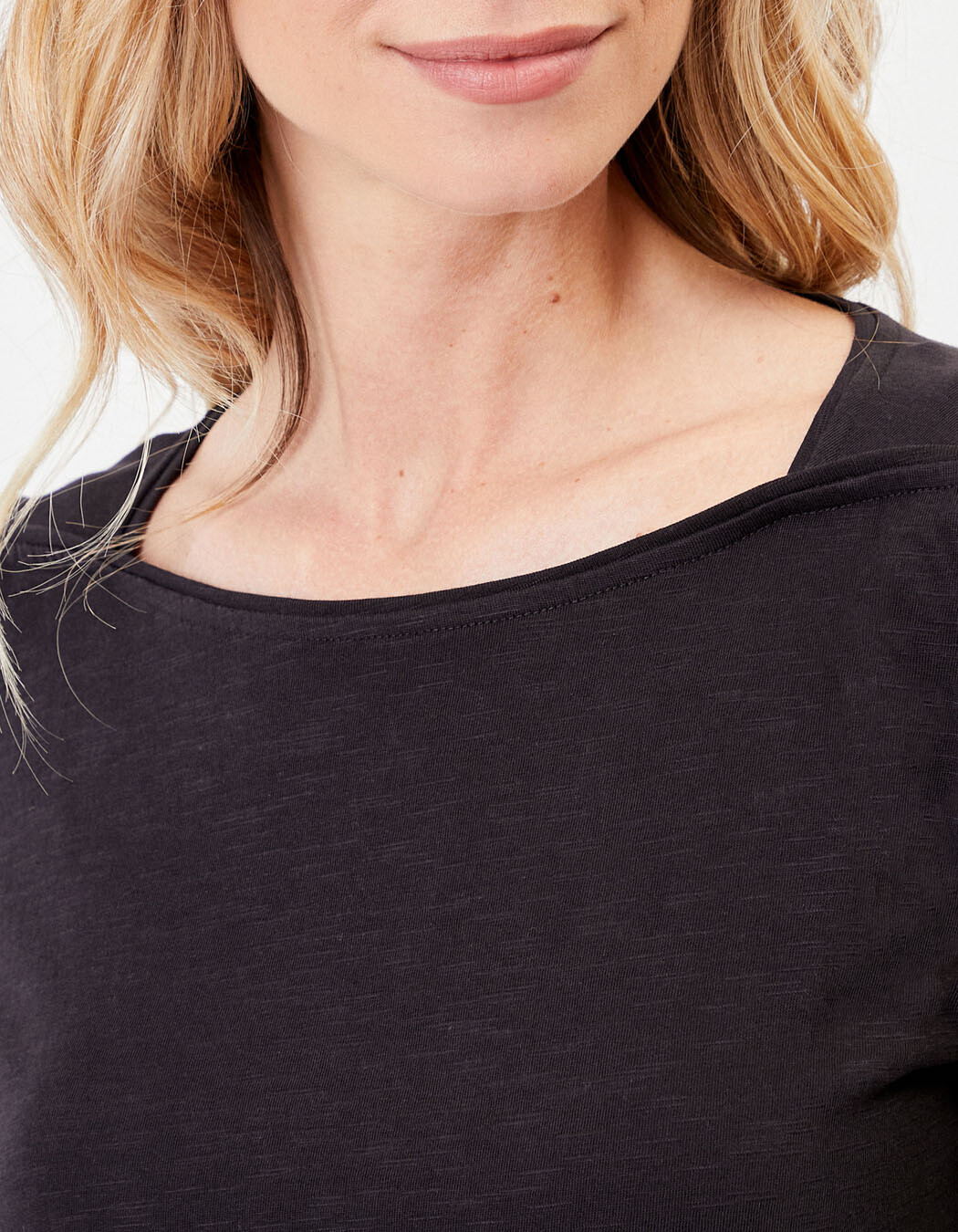 T-shirt uni coton bio col bateau imprimé La Fiancée
