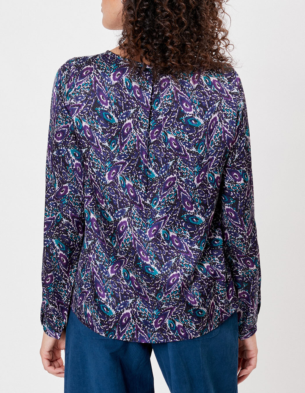 Top droit satin de viscose imprimé La Fiancée