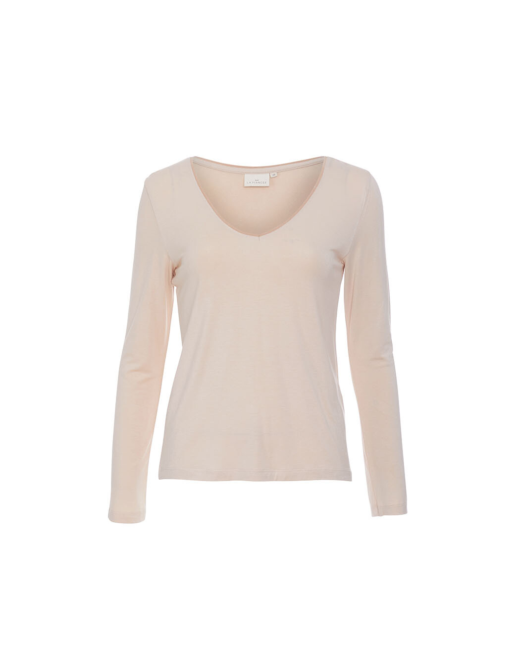 T-shirt uni fluide col v imprimé La Fiancée