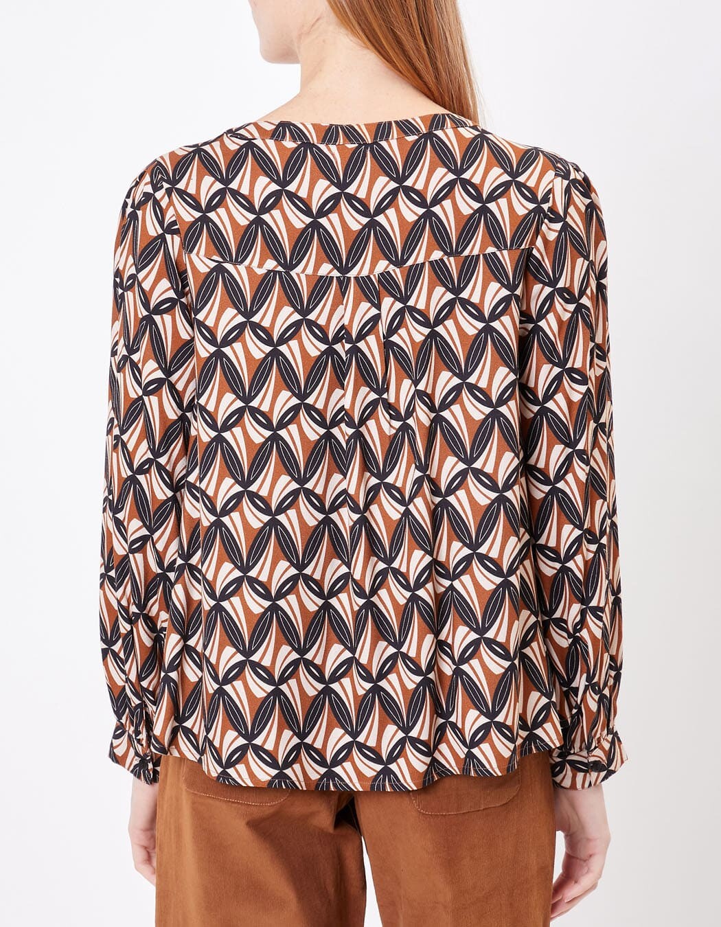 Blouse fluide col tunisien imprimé Princesse Nomade