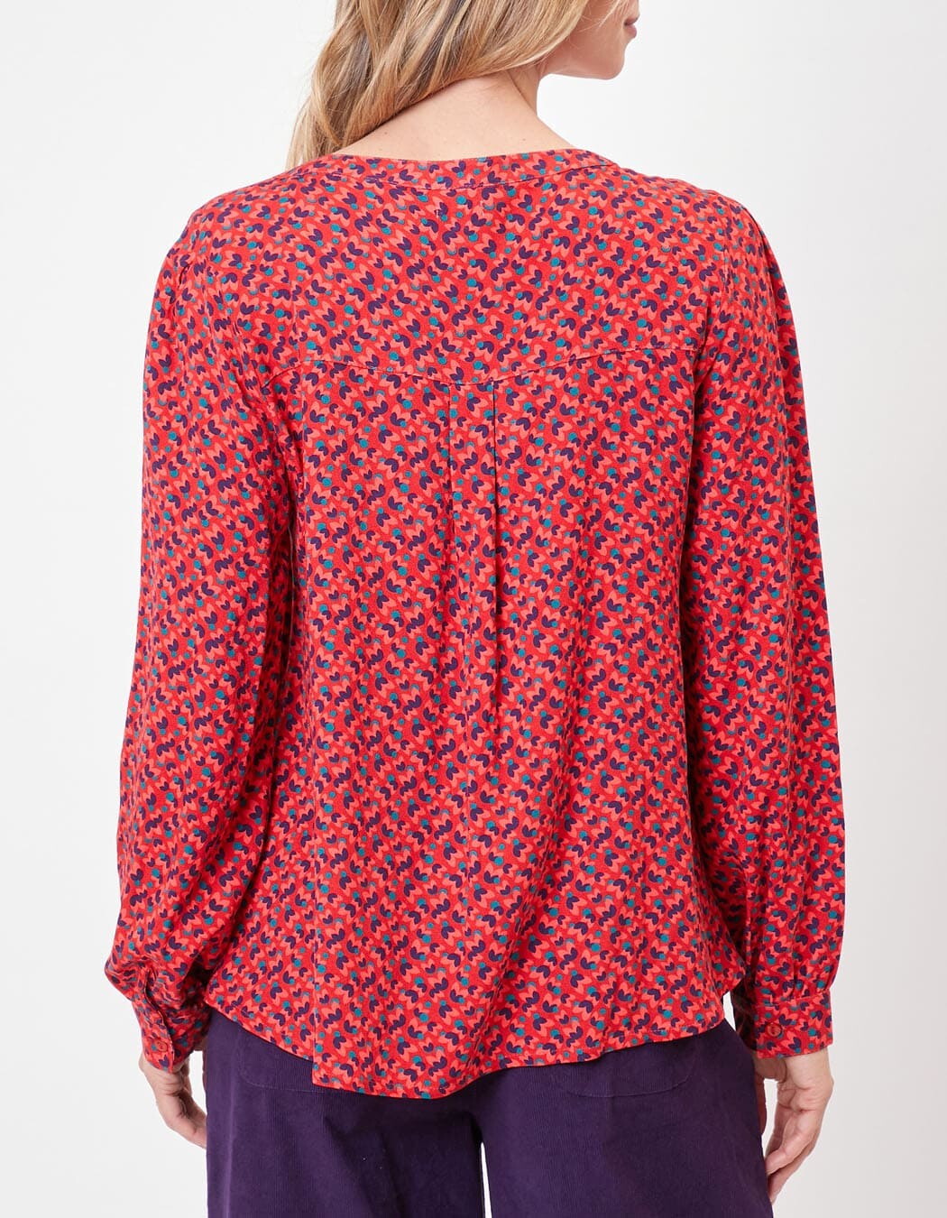 Blouse fluide col tunisien imprimé Princesse Nomade