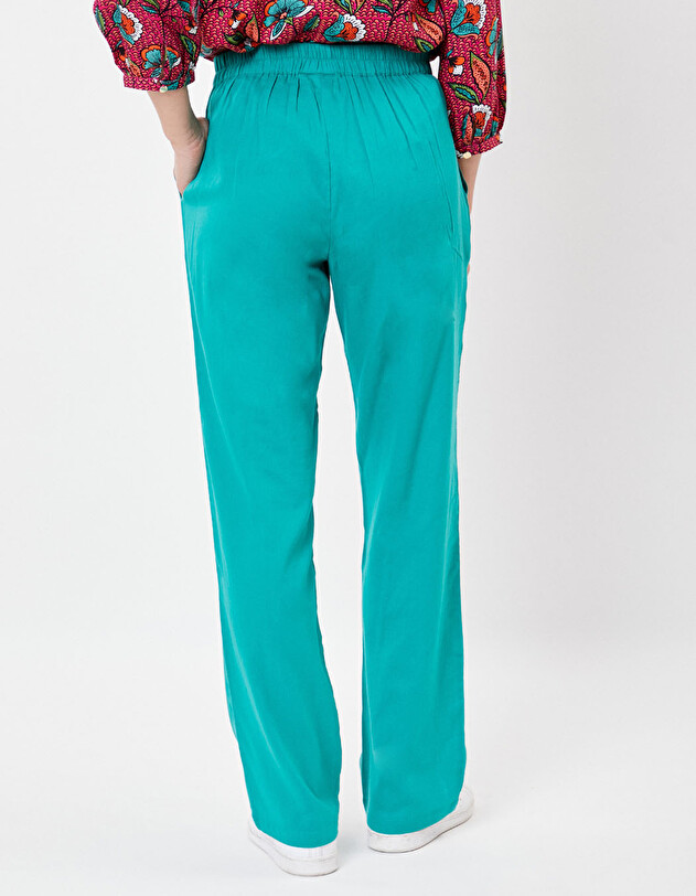 Pantalon droit coton bio imprim&eacute; La Fianc&eacute;e