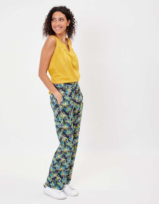 Pantalon droit coton bio imprim&eacute; La Fianc&eacute;e