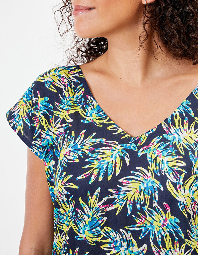 Robe longue coton bio imprim&eacute; La Fianc&eacute;e