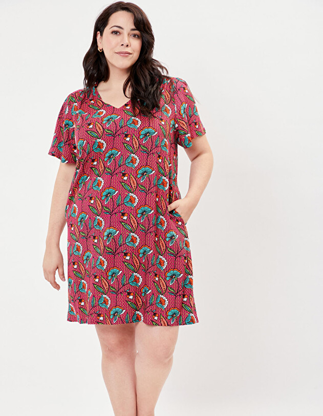 Robe fluide ample imprim&eacute; La Fianc&eacute;e