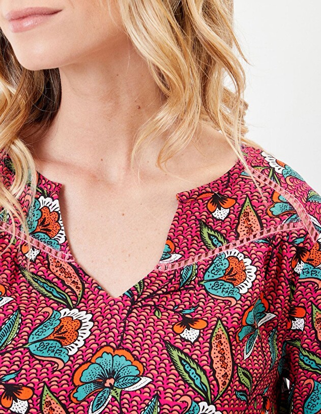 Blouse ample fluide imprim&eacute; La Fianc&eacute;e