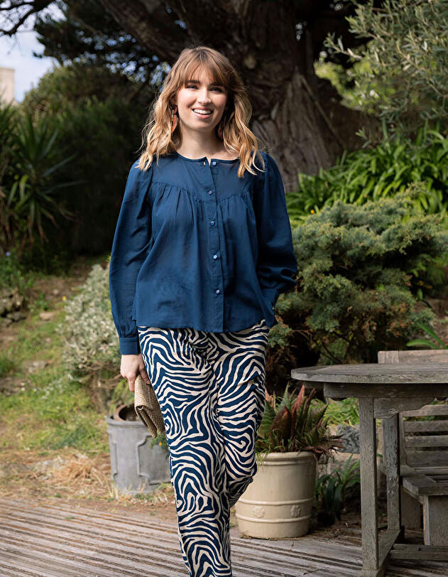 Blouse ample coton bio imprim&eacute; La Fianc&eacute;e