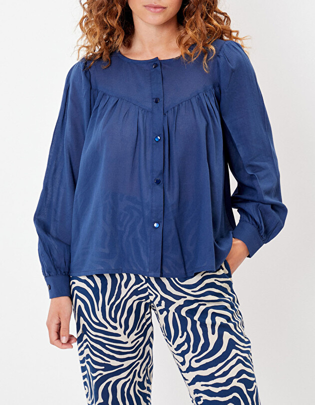 Blouse ample coton bio imprim&eacute; La Fianc&eacute;e