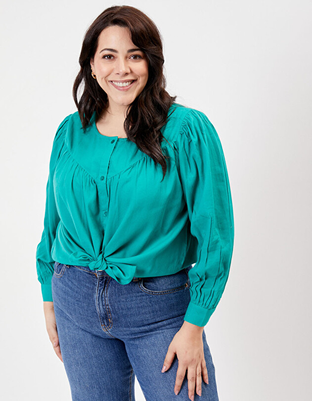 Blouse ample coton bio imprim&eacute; La Fianc&eacute;e
