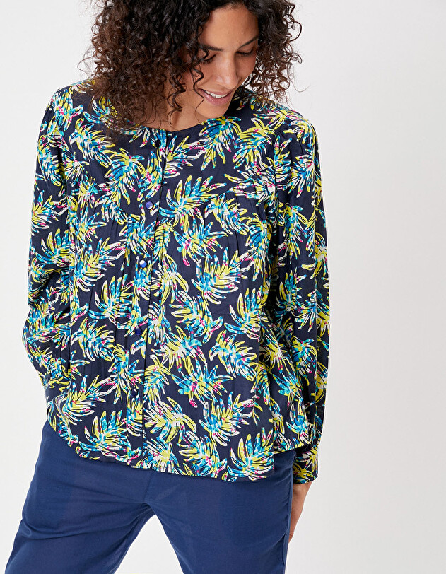 Blouse ample coton bio imprim&eacute; La Fianc&eacute;e