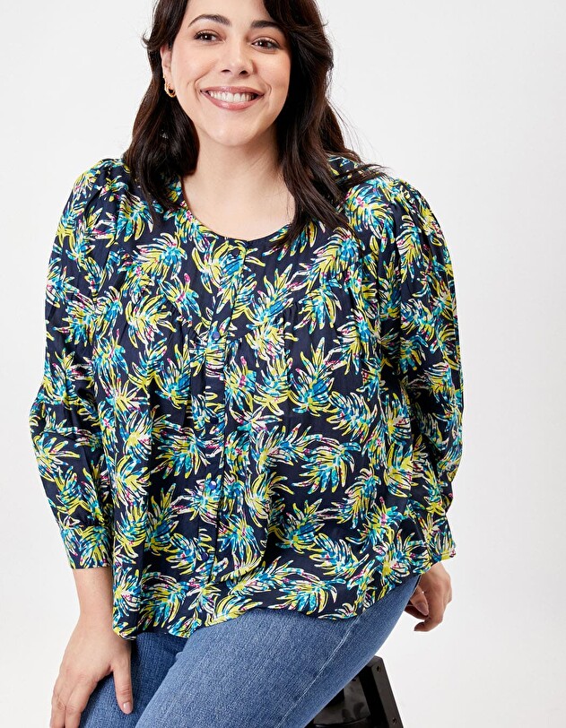 Blouse ample coton bio imprim&eacute; La Fianc&eacute;e