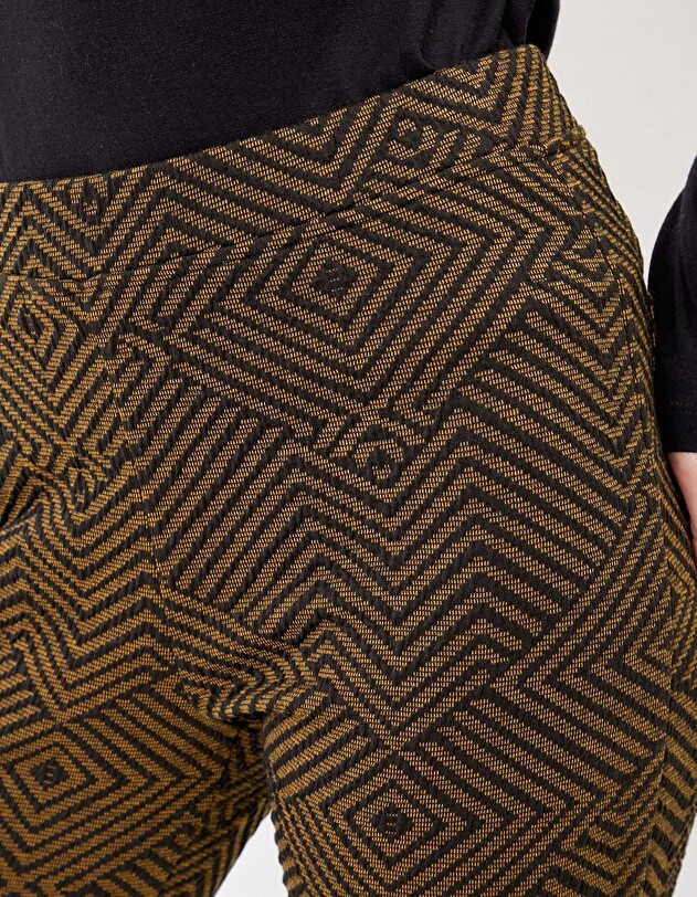 Pantalon droit maille souple imprim&eacute; La Fianc&eacute;e