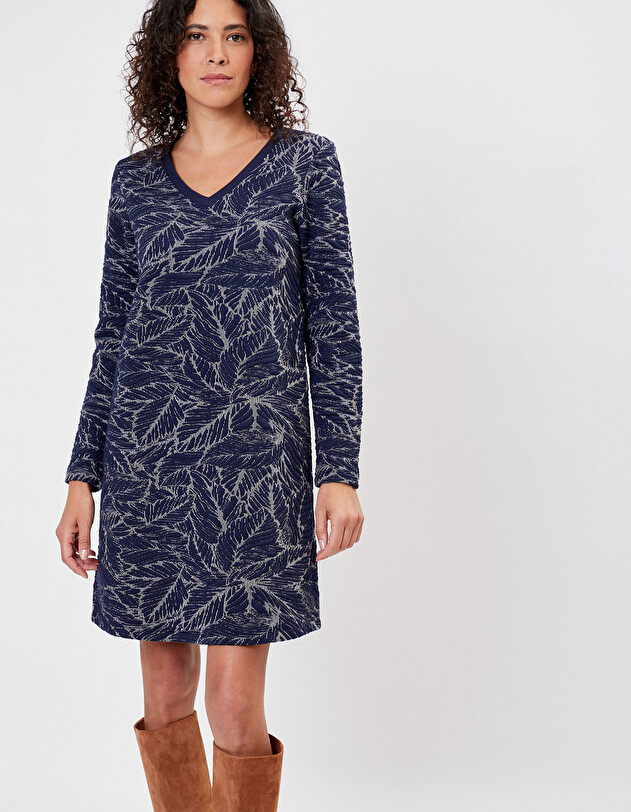 Robe maille évasée imprimé La Fiancée