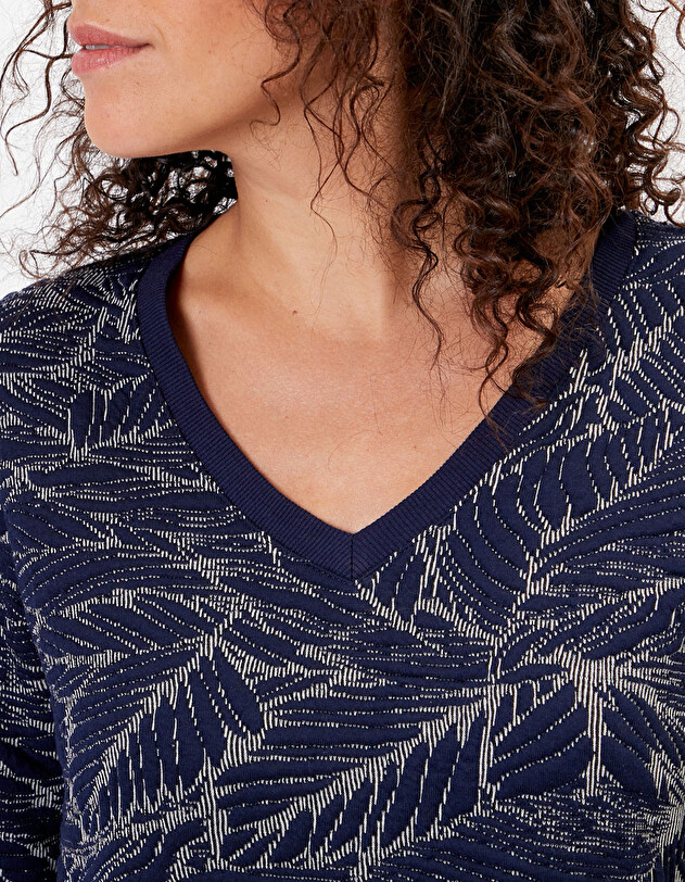 Robe maille &eacute;vas&eacute;e imprim&eacute; La Fianc&eacute;e
