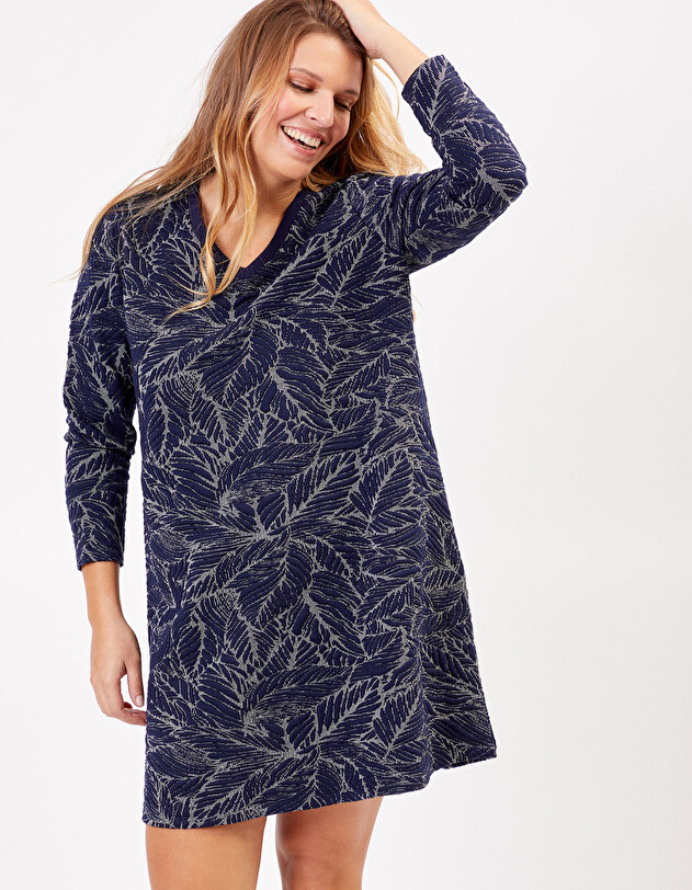 Robe maille &eacute;vas&eacute;e imprim&eacute; La Fianc&eacute;e
