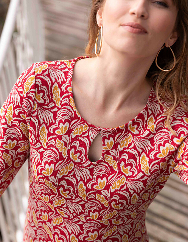 Robe maille ajust&eacute;e imprim&eacute; La Fianc&eacute;e