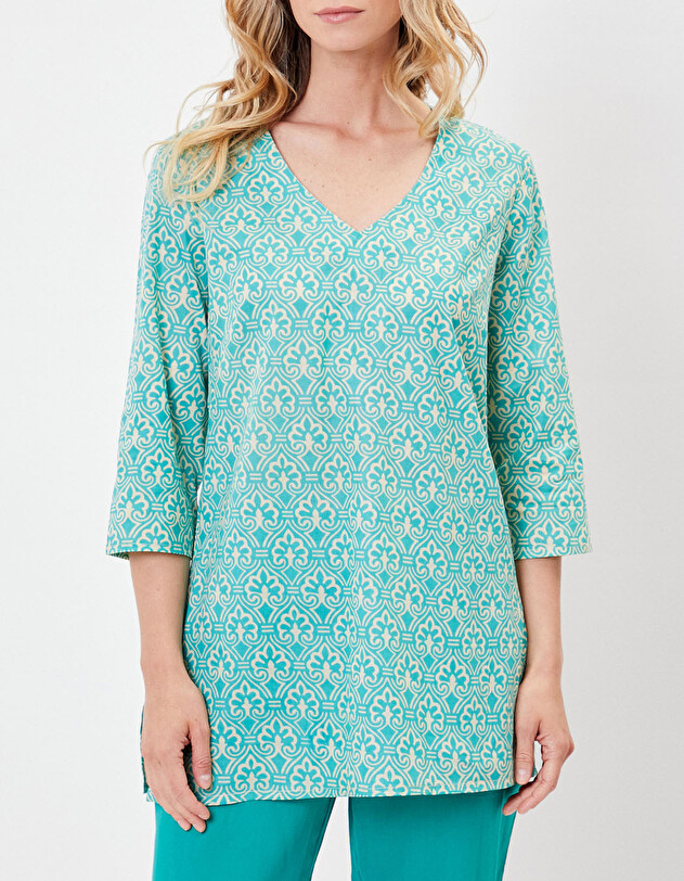 Tunique femme voile de coton bio imprim&eacute; La Fianc&eacute;e