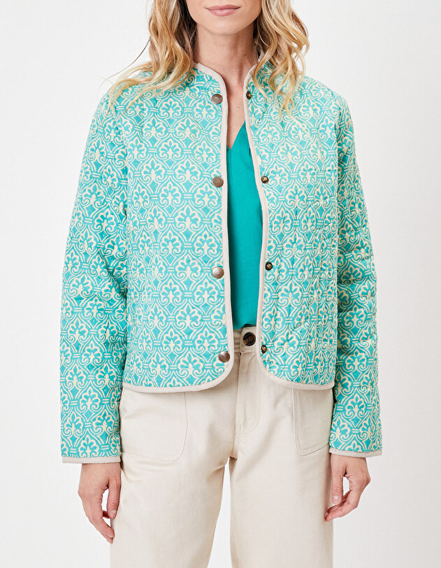 Veste matelass&eacute;e doubl&eacute;e coton bio imprim&eacute; La Fianc&eacute;e