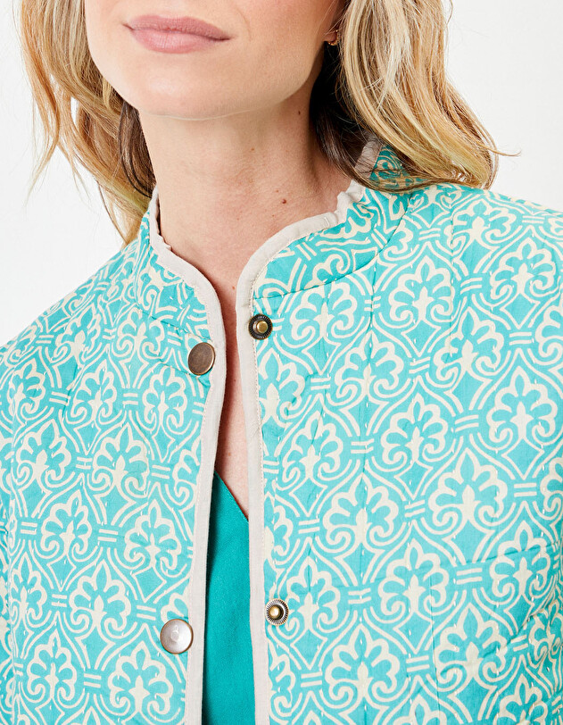 Veste matelass&eacute;e doubl&eacute;e coton bio imprim&eacute; La Fianc&eacute;e