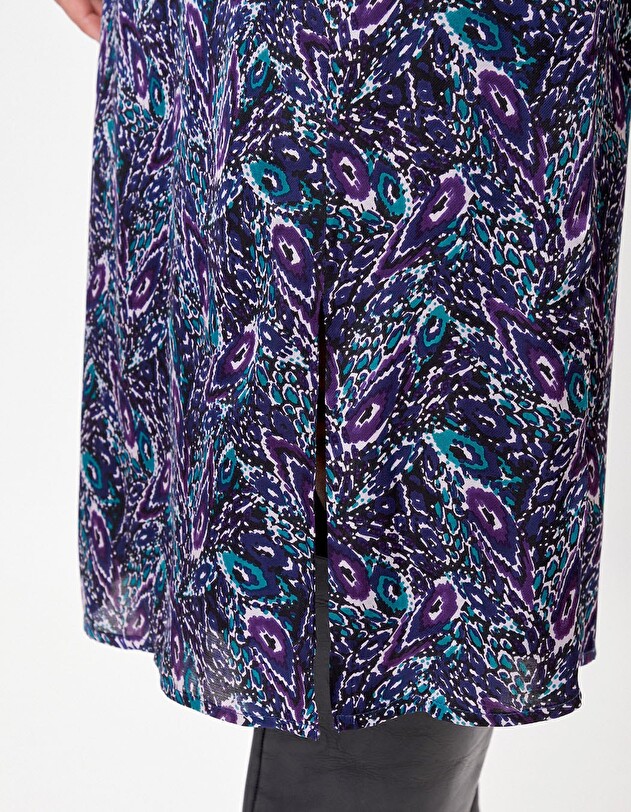 Jupe midi fluide satin viscose imprim&eacute; La Fianc&eacute;e