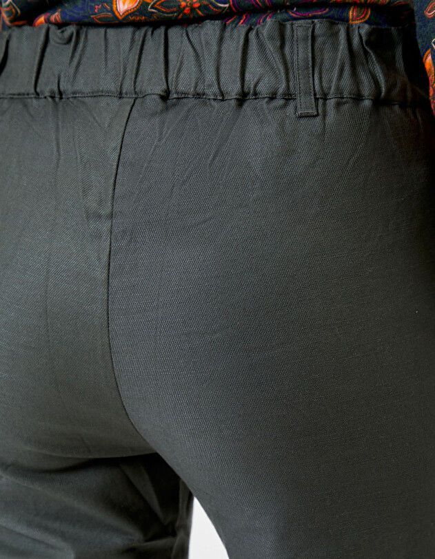 Pantalon droit toile de coton bio imprim&eacute; La Fianc&eacute;e