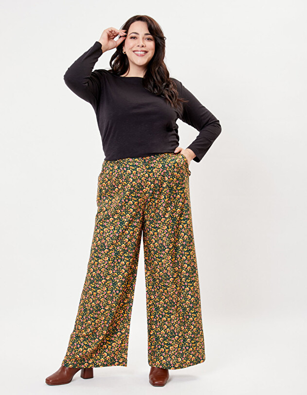 Pantalon fluide femme imprim&eacute; La Fianc&eacute;e