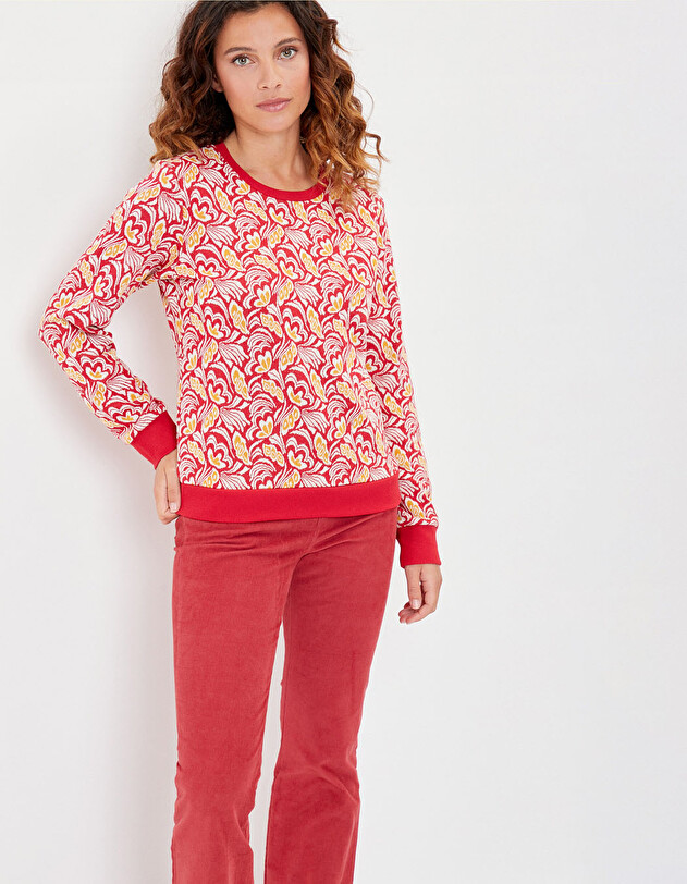 Sweat maille femme imprim&eacute; La Fianc&eacute;e