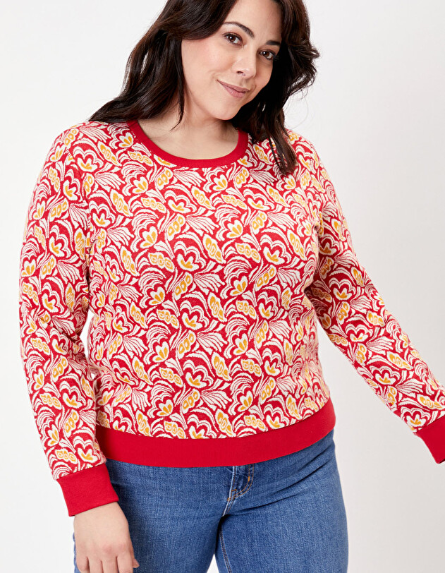 Sweat maille femme imprim&eacute; La Fianc&eacute;e