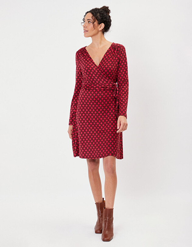 Robe portefeuille maille imprim&eacute; La Fianc&eacute;e