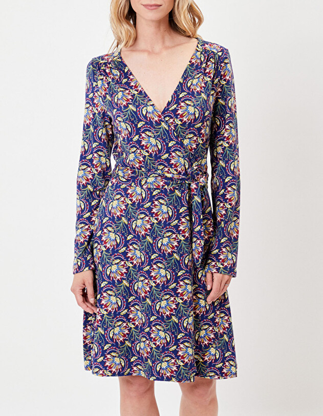 Robe portefeuille maille imprim&eacute; La Fianc&eacute;e