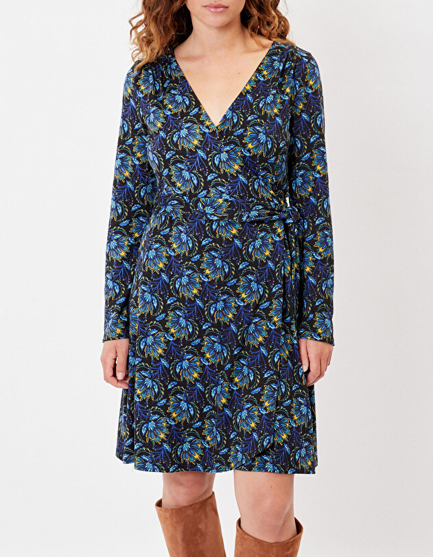 Robe portefeuille maille imprim&eacute; La Fianc&eacute;e