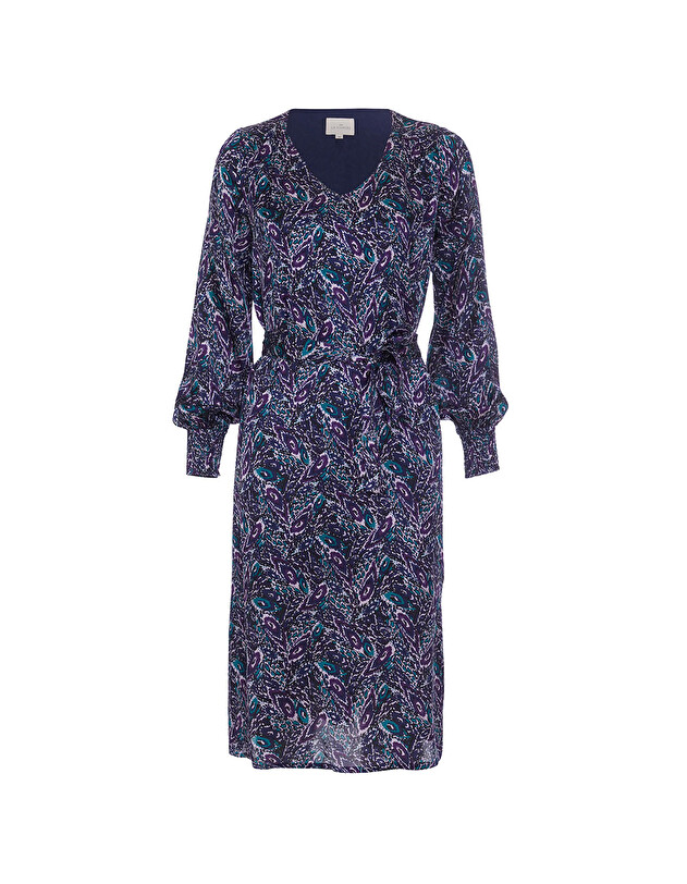 Robe midi fluide satin imprim&eacute; La Fianc&eacute;e