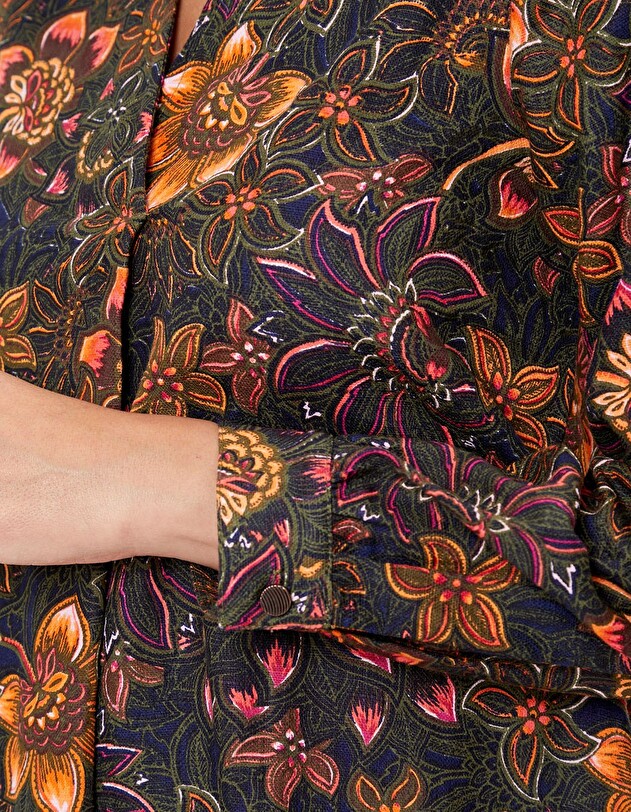 Robe trap&egrave;ze coton bio imprim&eacute; La Fianc&eacute;e