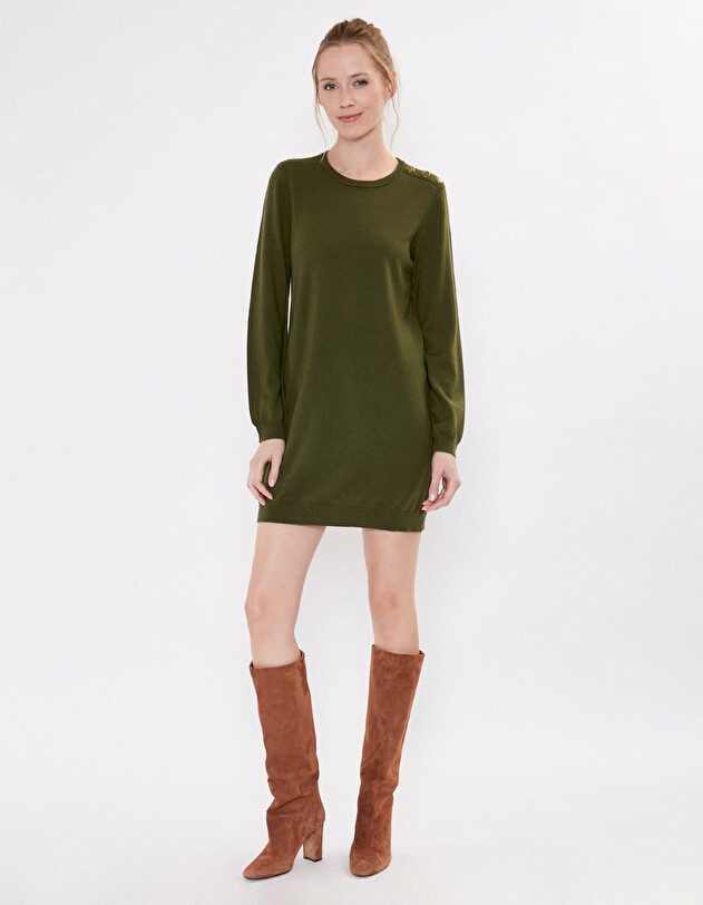 Robe pull laine m&eacute;rinos imprim&eacute; La Fianc&eacute;e