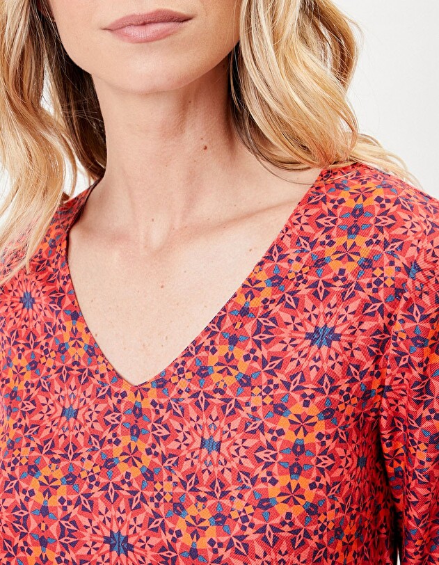 Robe &eacute;vas&eacute;e fluide imprim&eacute; La Fianc&eacute;e