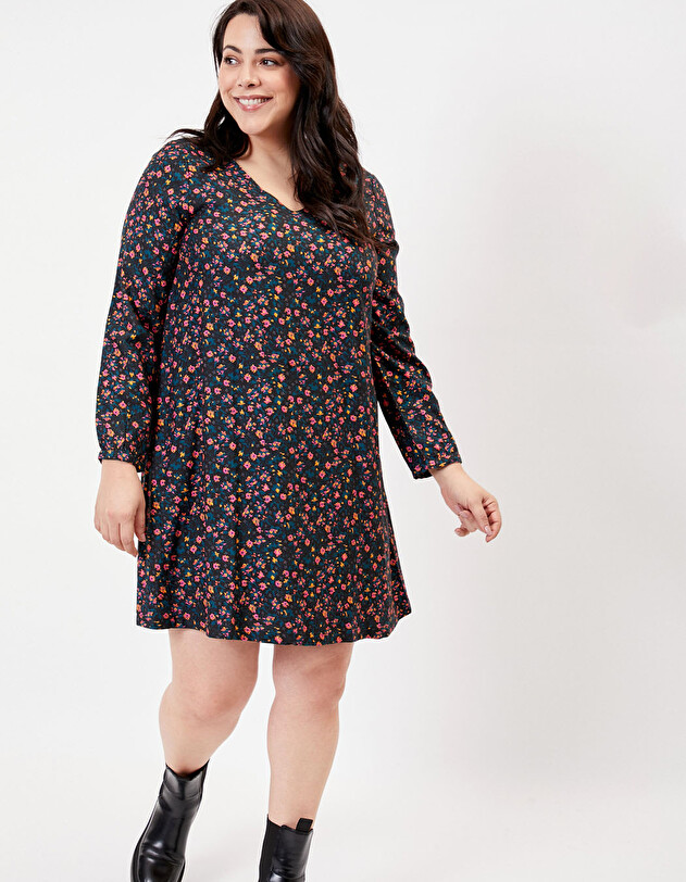 Robe évasée fluide imprimé La Fiancée