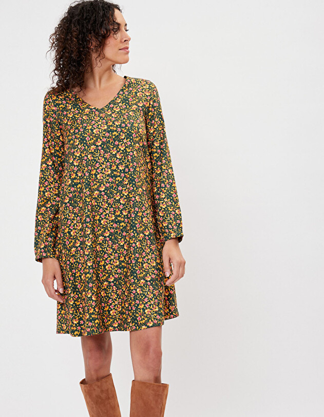 Robe &eacute;vas&eacute;e fluide imprim&eacute; La Fianc&eacute;e
