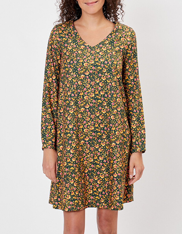Robe &eacute;vas&eacute;e fluide imprim&eacute; La Fianc&eacute;e