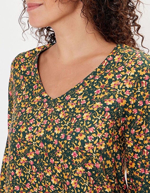 Robe &eacute;vas&eacute;e fluide imprim&eacute; La Fianc&eacute;e