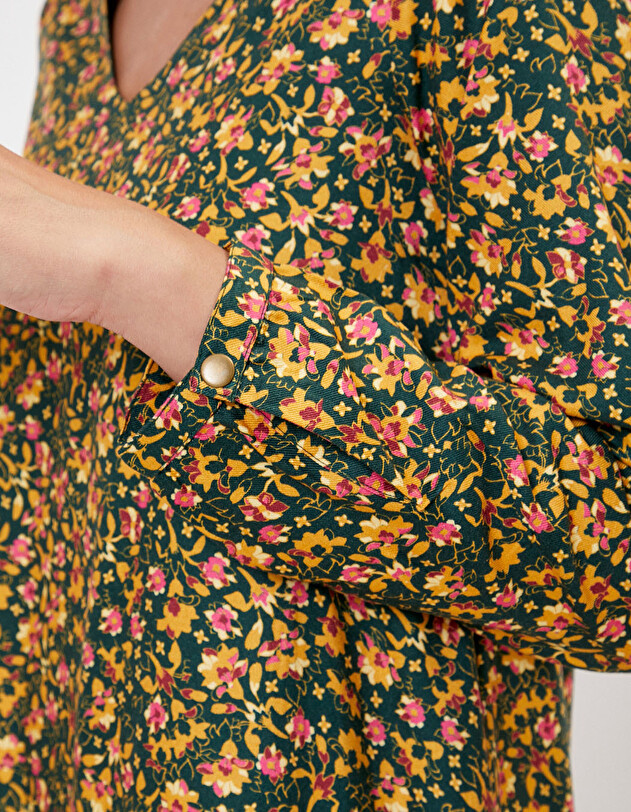 Robe &eacute;vas&eacute;e fluide imprim&eacute; La Fianc&eacute;e