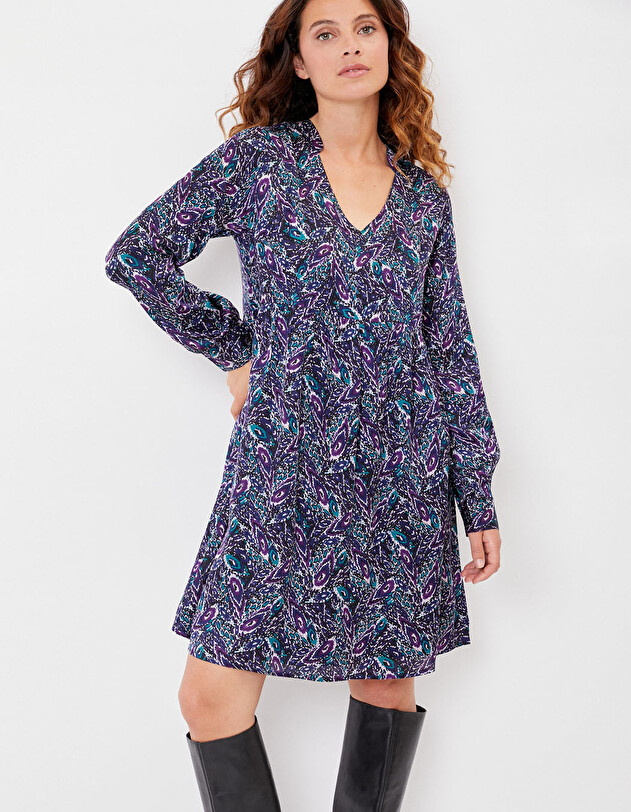 Robe ample satin de viscose imprim&eacute; La Fianc&eacute;e
