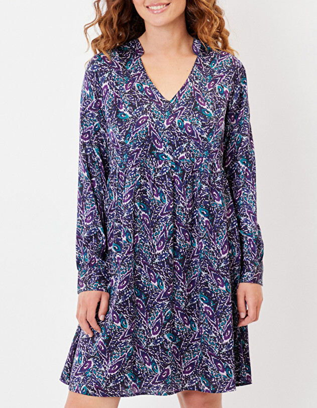 Robe ample satin de viscose imprim&eacute; La Fianc&eacute;e