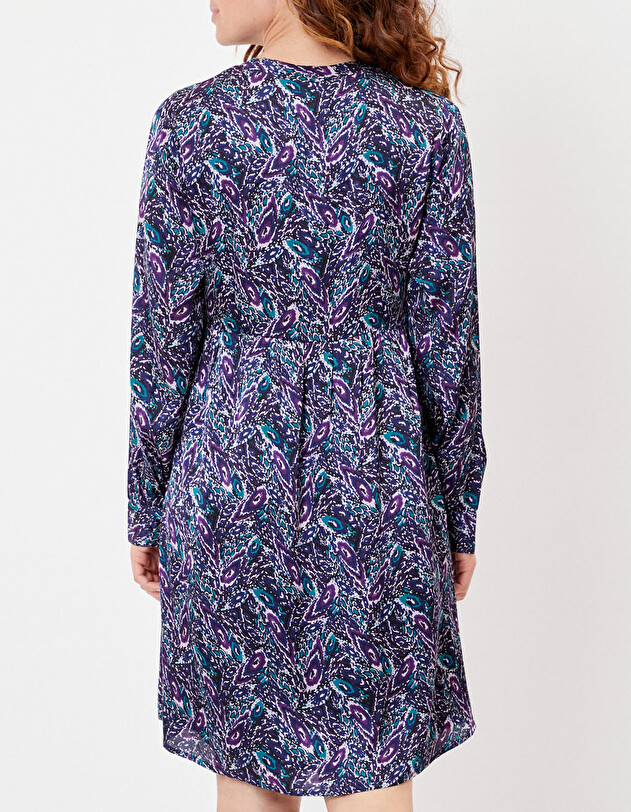 Robe ample satin de viscose imprim&eacute; La Fianc&eacute;e