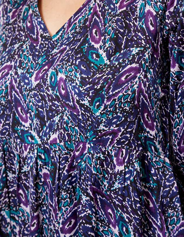 Robe ample satin de viscose imprim&eacute; La Fianc&eacute;e