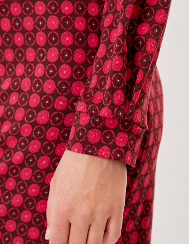 Robe fluide droite maille imprim&eacute; La Fianc&eacute;e