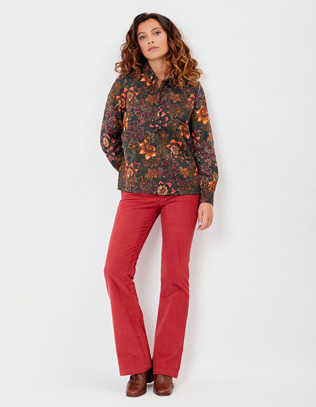 Top chemise femme coton bio imprim&eacute; La Fianc&eacute;e