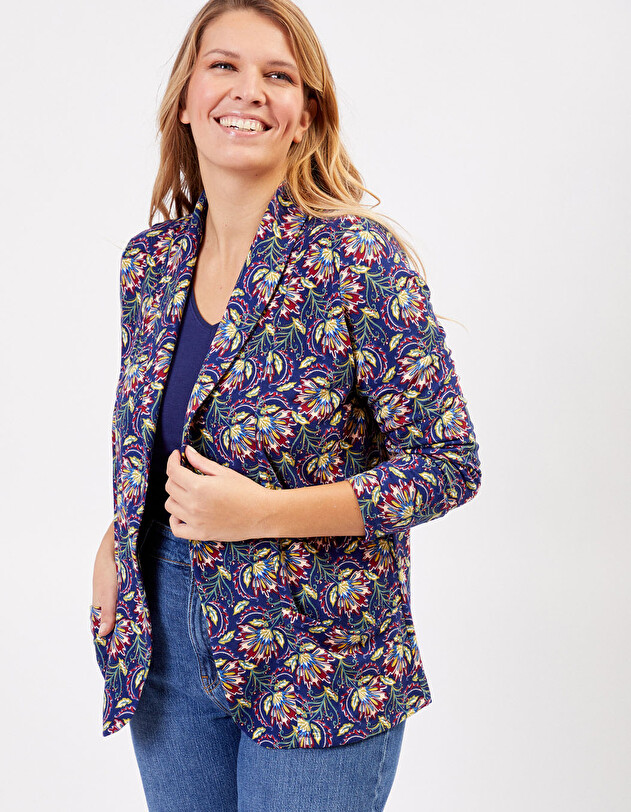 Veste souple ajust&eacute;e maille imprim&eacute; La Fianc&eacute;e