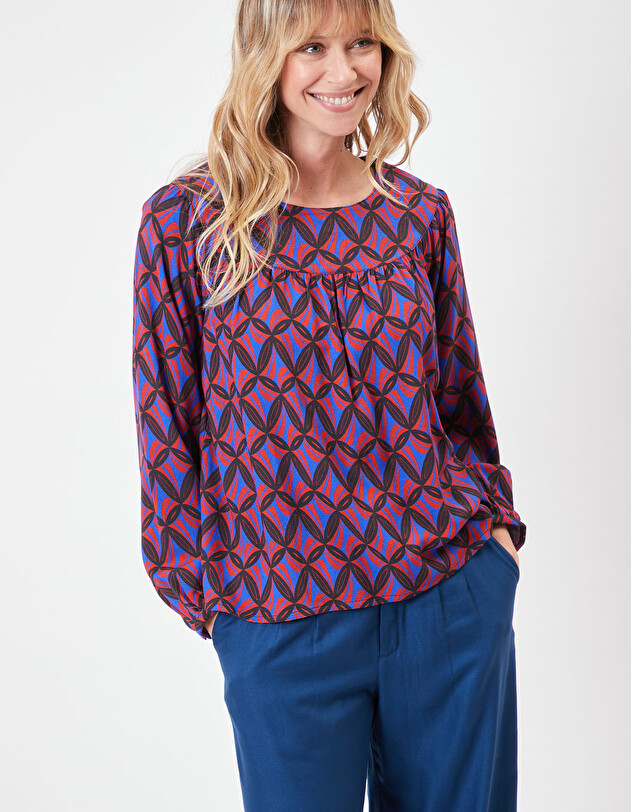 Blouse fluide imprim&eacute; Princesse Nomade