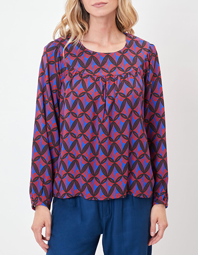 Blouse fluide imprim&eacute; Princesse Nomade